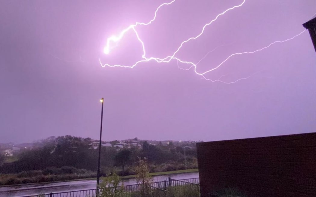 MetService says 30,000 lightning strikes hit the country yesterday.