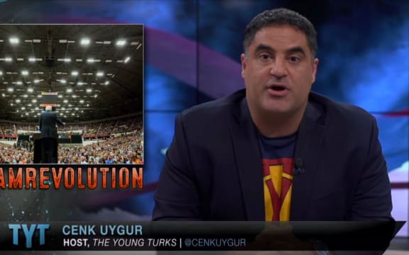 A screencap of Cenk Uygur on YouTube
