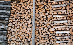 Pile of firewood in Austria