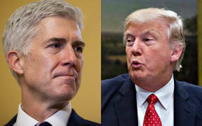 Judge Neil Gorsuch, left, and Donald Trump
