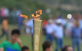 The Olympic torch.