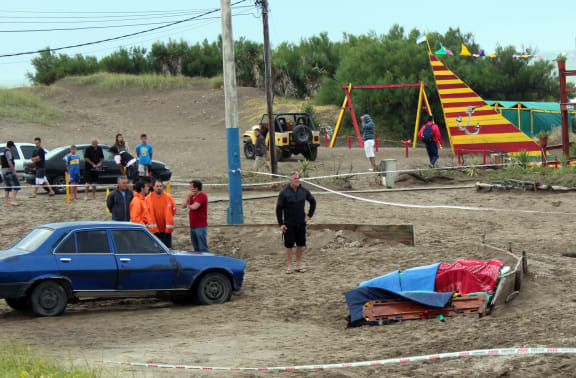 Witnesses say people were thrown into the air.