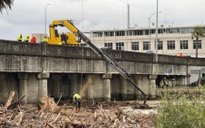 The Gladstone Road bridge in Gisborne was among those affected by forestry slash after Cyclone Hale in January, 2023.