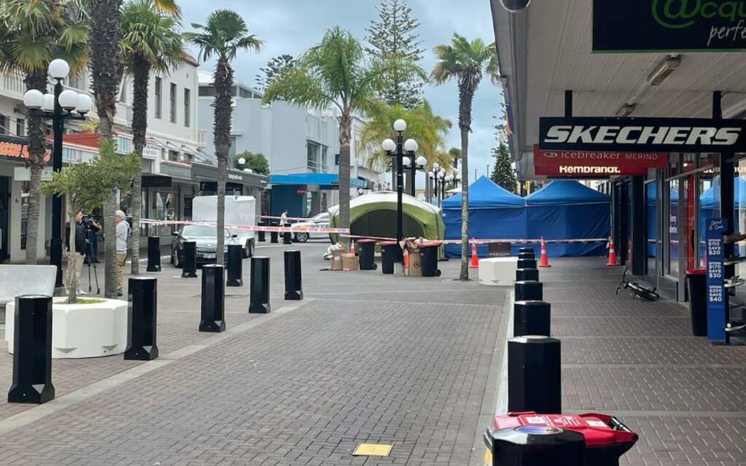 Part of Napier's Emerson Street has been closed off by police amid an "incident".
