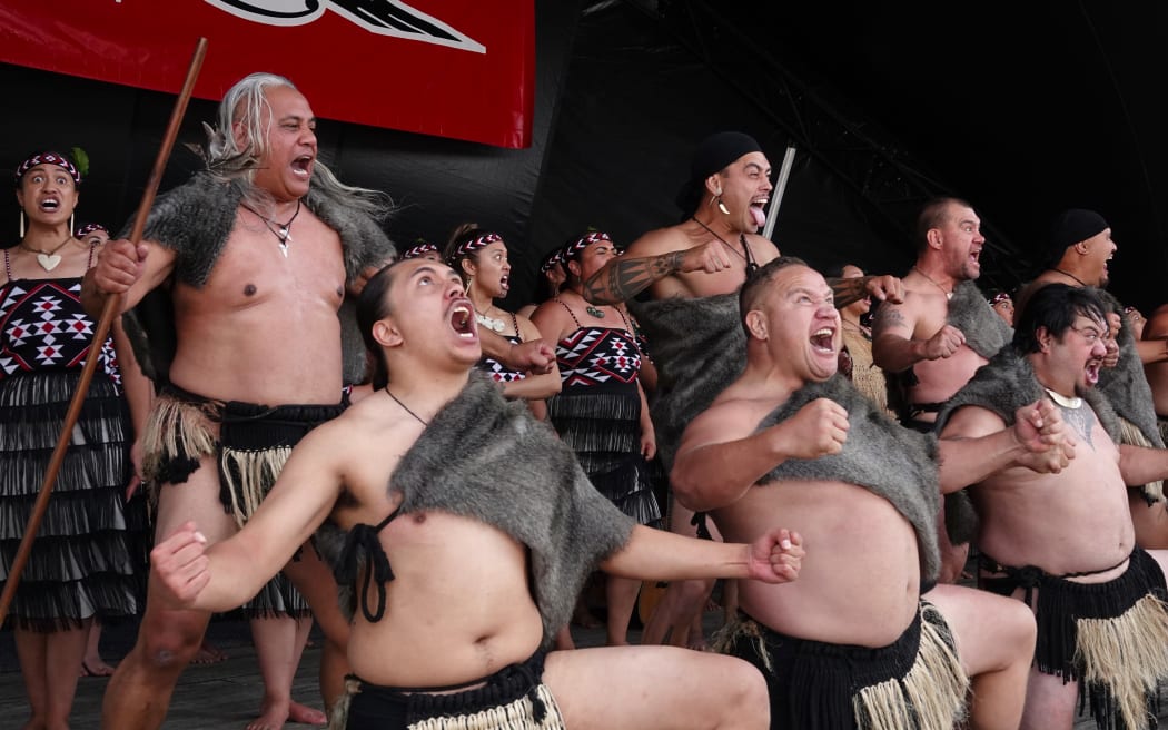 Muriwhenua in full haka mode.