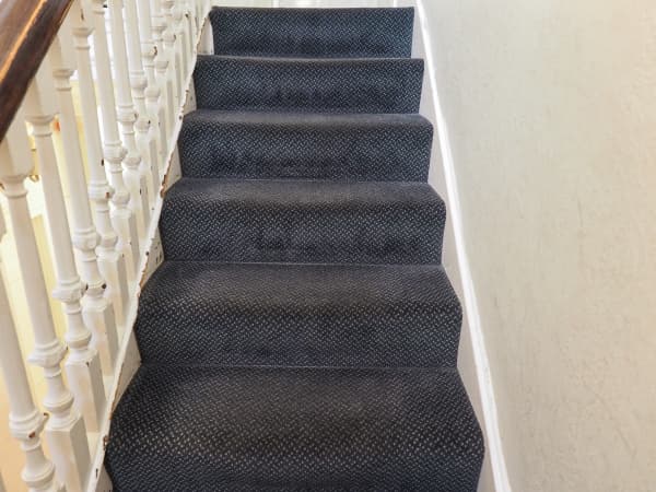Traditional British stairs in a two floor house.