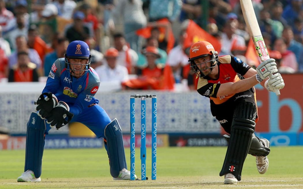 Kane Williamson on his way to 65 for the Sunrisers Hyderabad.
