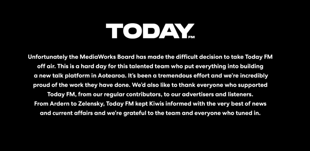 Today FM posted this announcement this evening.