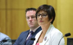 National MP Maureen Pugh with Simon O'Connor in Select Committee