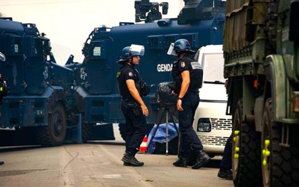 Saint Louis’s Northern deadlock set up by French gendarmes.