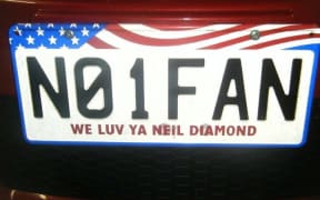 Dianne Raynes' Neil Diamond number plate.