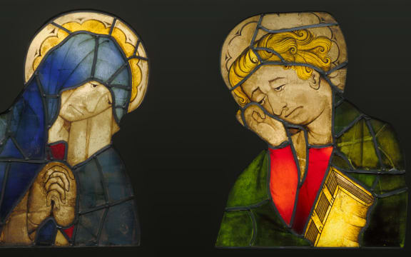 The Virgin and St John, from a Crucifixion, about 1420