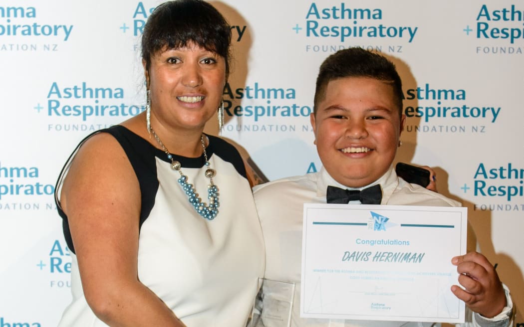 Regina Walker and her son, Davis.