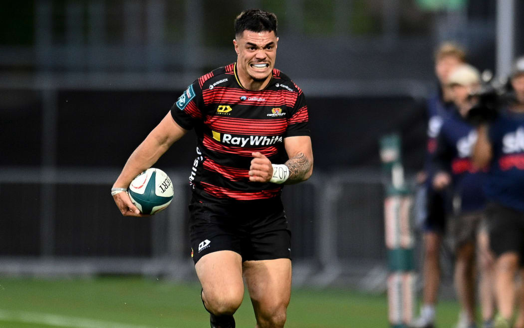 Ngane Punivai of Canterbury scores a try during the NPC Semi Final Rugby match - Canterbury V Hawkes Bay at the Apollo Projects Stadium.