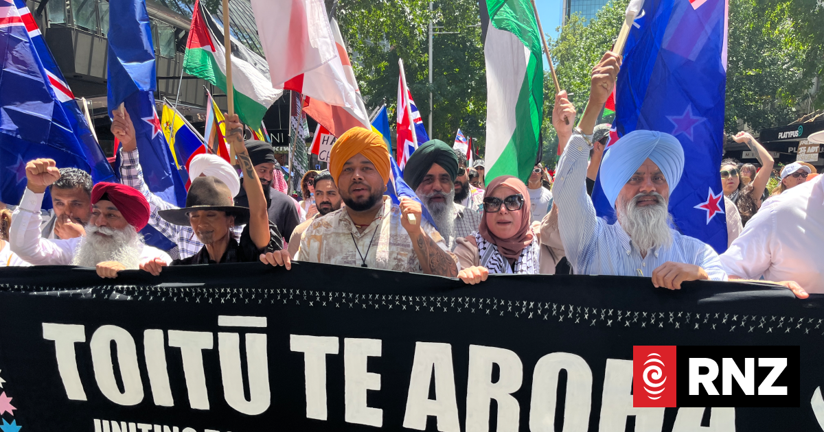 Two protests in Auckland's CBD monitored by police with cordons, road closures