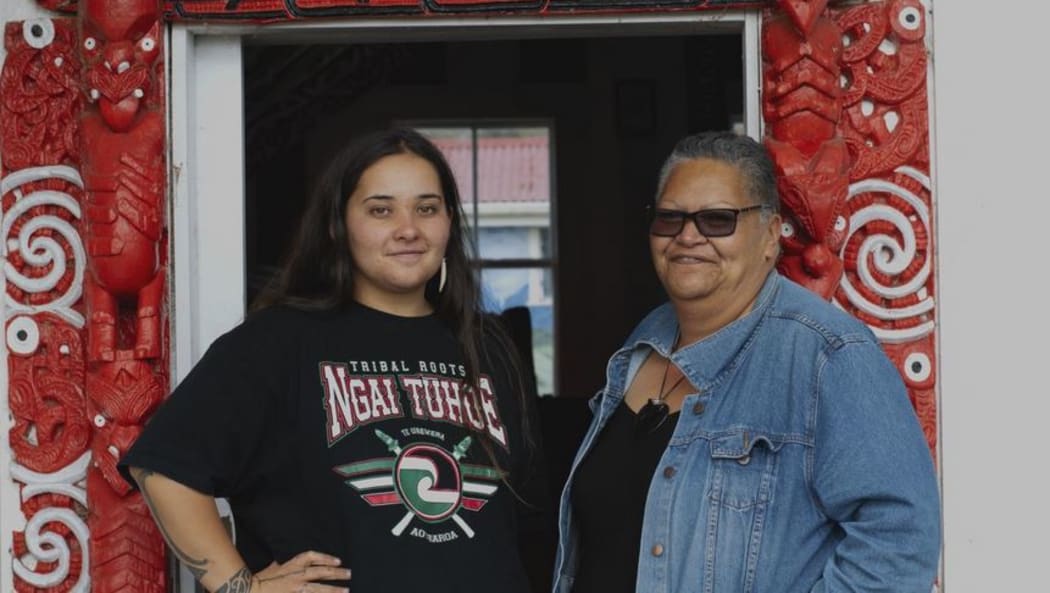 Kahu and Emma Kutia at Rahiri Marae, Waimana.