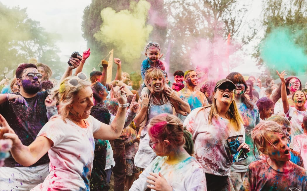 Thousands attended Holi Colour Splash in Tauranga’s Memorial Park.