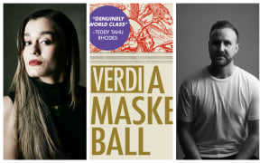Julien Van Mellaerts and Natasha Te Rupe Wilson who perform in Wellington Opera's production of Verdi's A Masked ball in August 2025