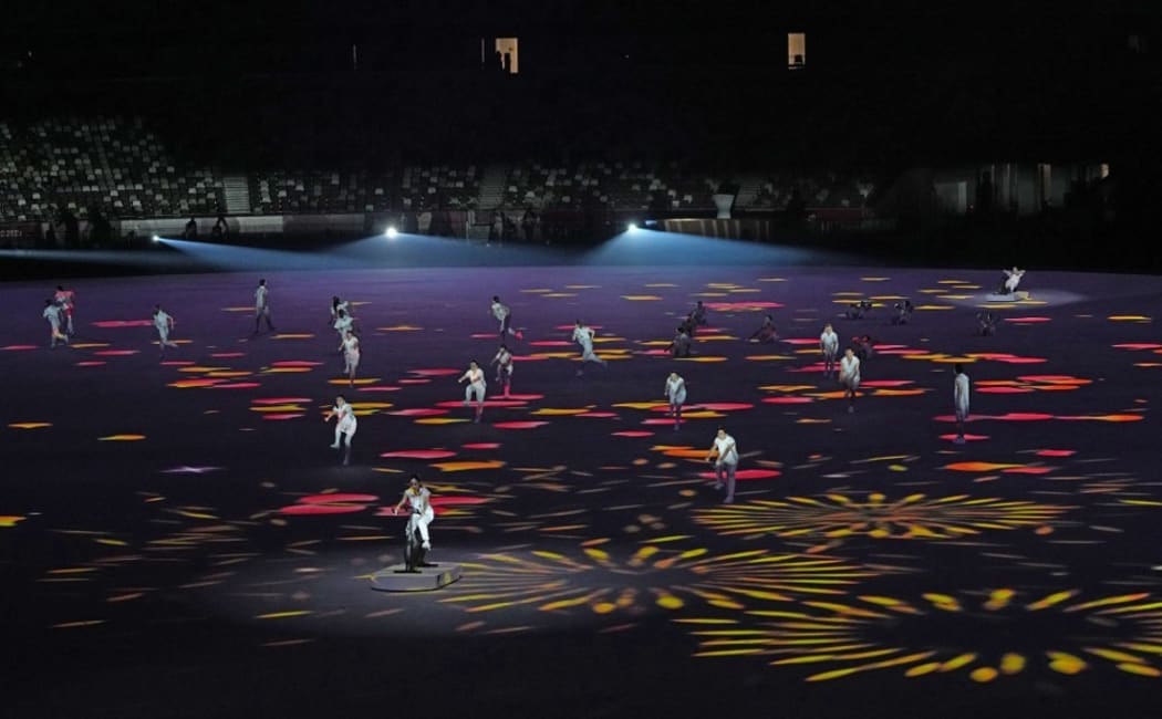 A photo shows the Opening Ceremony of the Tokyo 2020 Olympic Games at National Stadium in Tokyo on July 23rd, 2021.