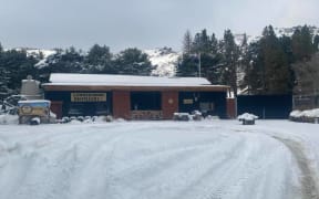 Snow covering Lammermoor Distillery with today's antarctic blast.