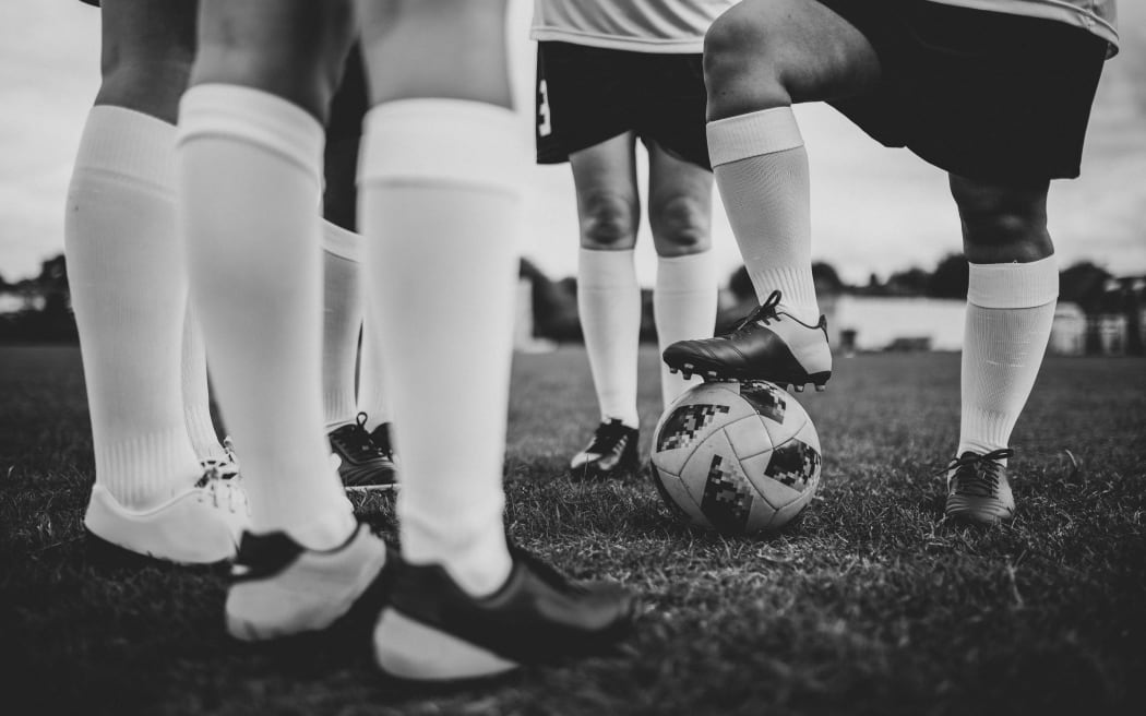 Female football players on the field