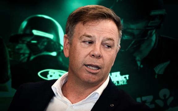 Composite of Scott Weenink and cricket players.