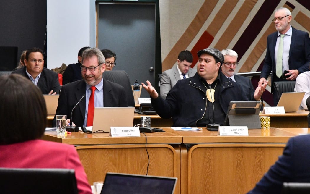 Rotorua councillor Robert Lee (left) and Māori ward councillor Rawiri Waru.