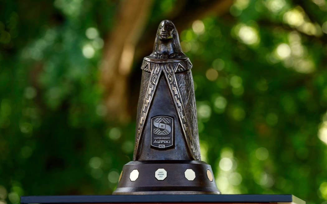 The Super Rugby Aupiki trophy.