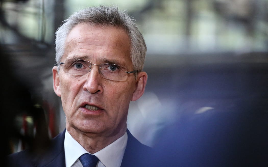 North Atlantic Treaty Organisation (NATO) secretary general Jens Stoltenberg speaks to the press during an European Foreign Affairs Council (Defence) at the European Council headquarters.