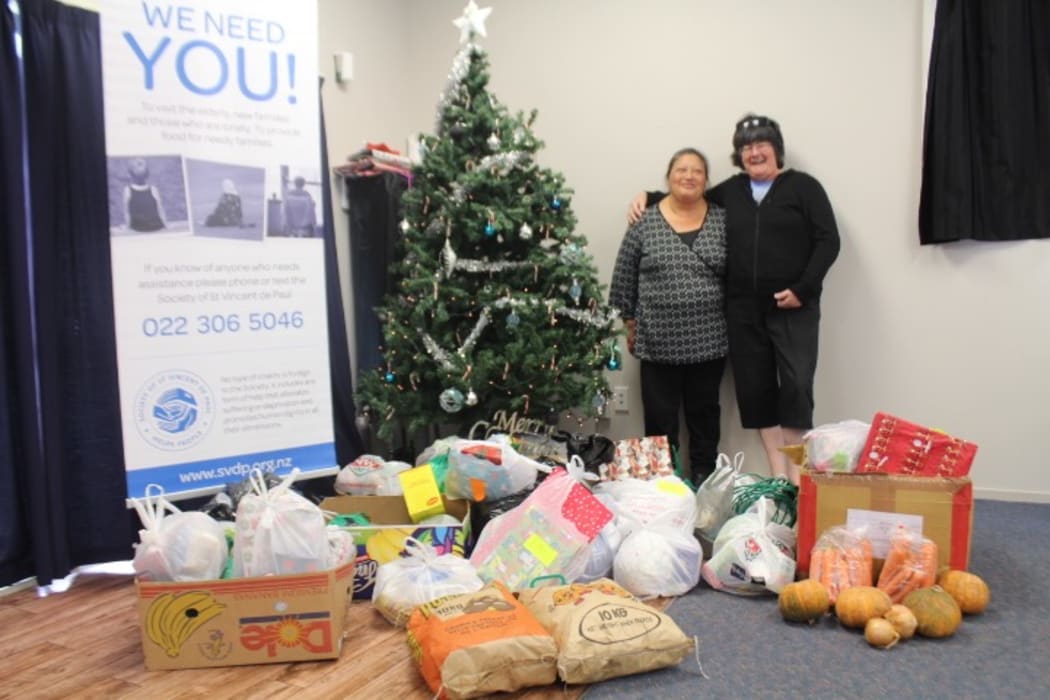 St Vincent de Paul staff with the donated goods