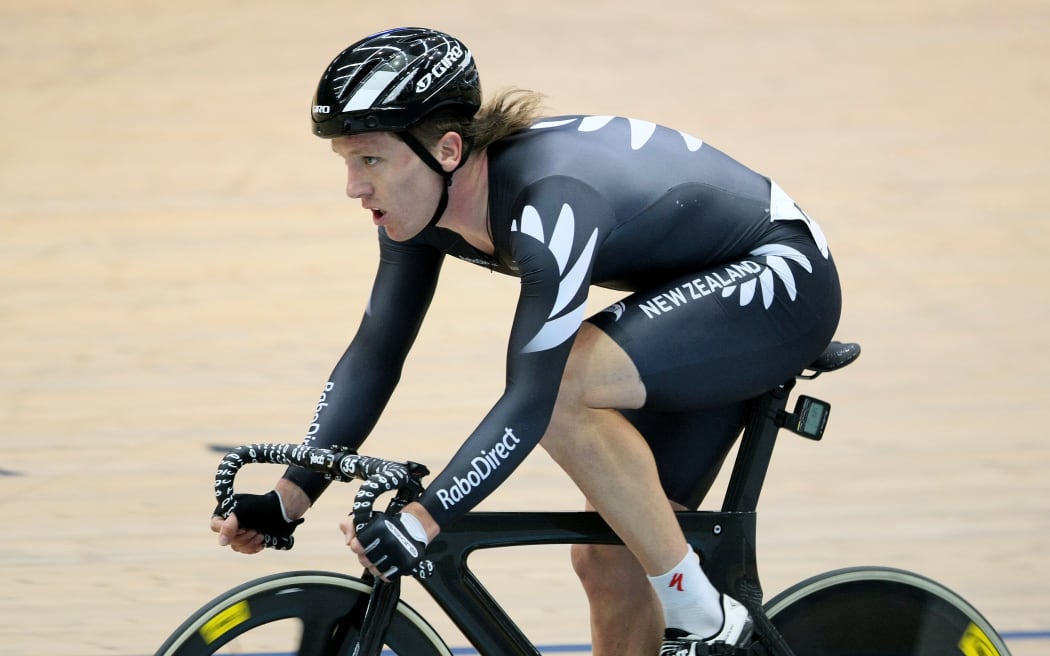 New Zealand's Shane Archbold in the UCI Men's scratch race at the festival of speed in 2013