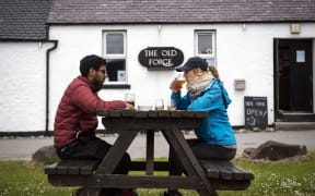 The Old Forge pub in Inverie on the Knoydart peninsular in the Scottish Highlands on May 21, 2021.