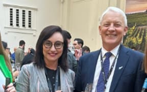 Guergana Guermanoff with Phil Goff.