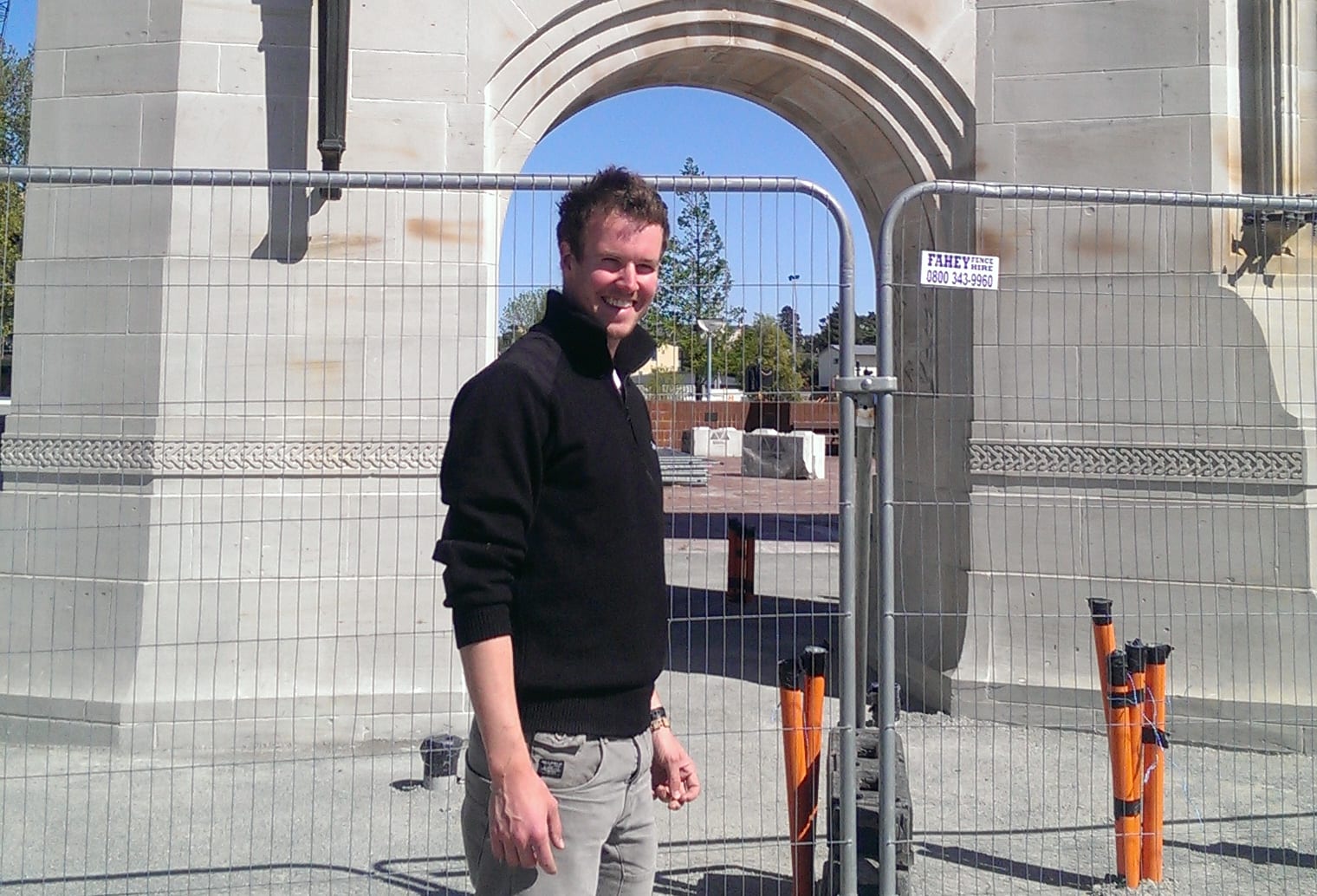 SCIRT site engineer David Kennedy described fixing Christchurch's earthquake-damaged Triumphal Arch as one of his most challenging jobs yet.