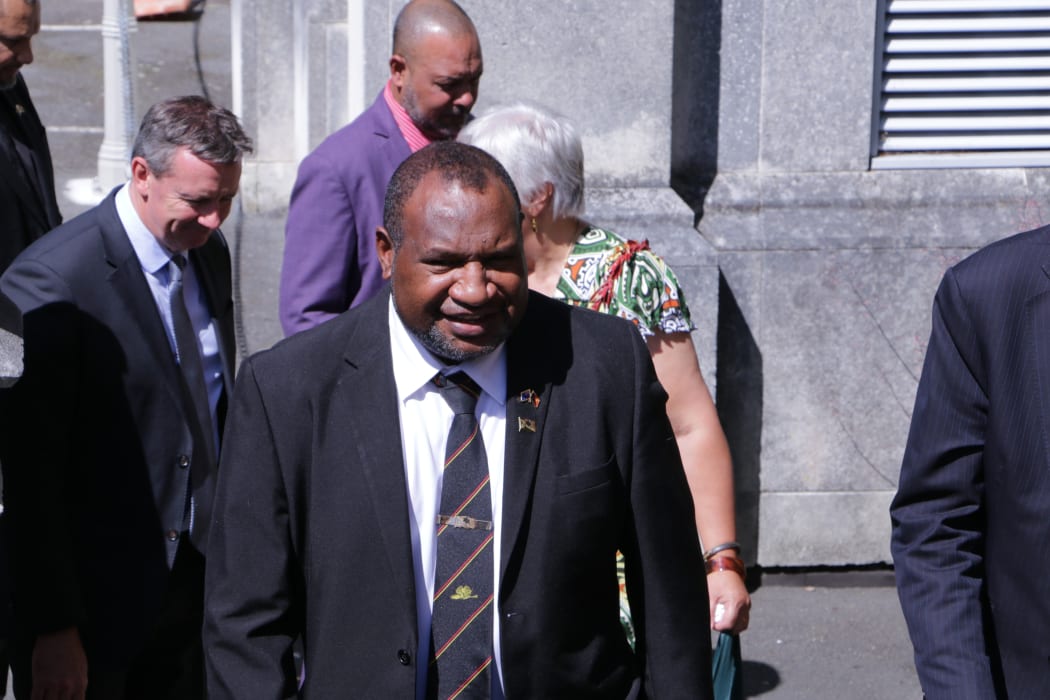 PNG Prime Mnister James Marape arrives at Victoria University of Wellington, 24 February 2020