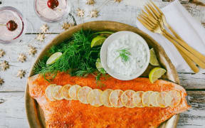 Spicy Salmon with yogurt, dill and cucumber by Lauraine Jacobs