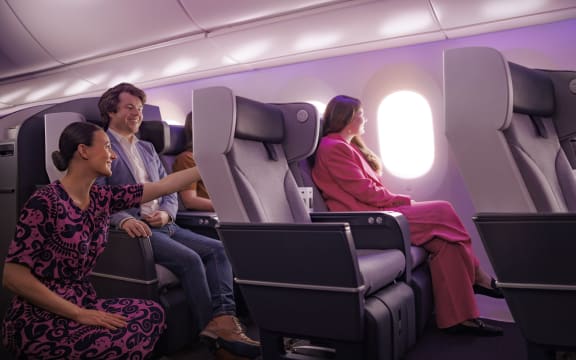 The new Premium Economy option on Air New Zealand's retro-fitted 787-9 Dreamliner planes.