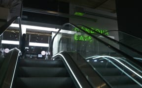 The escalator into Commercial Bay, one year since its opening.