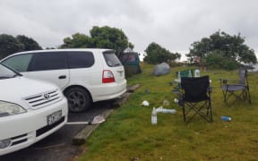 Freedom camping at Waiwhakaiho river