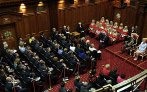 The Rt Hon Sir Jerry Mateparae Governor General of New Zealand  during the official opening of Parliament in Wellington
