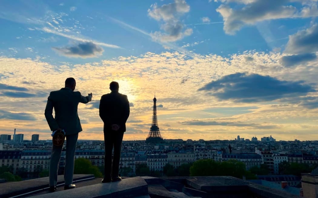 Pierre Schill Chief of the French Army and lieutenant-general Simon STUART Chief of the Australian Army at ANZAC Day Ceremonies in Paris 25 April 2024.