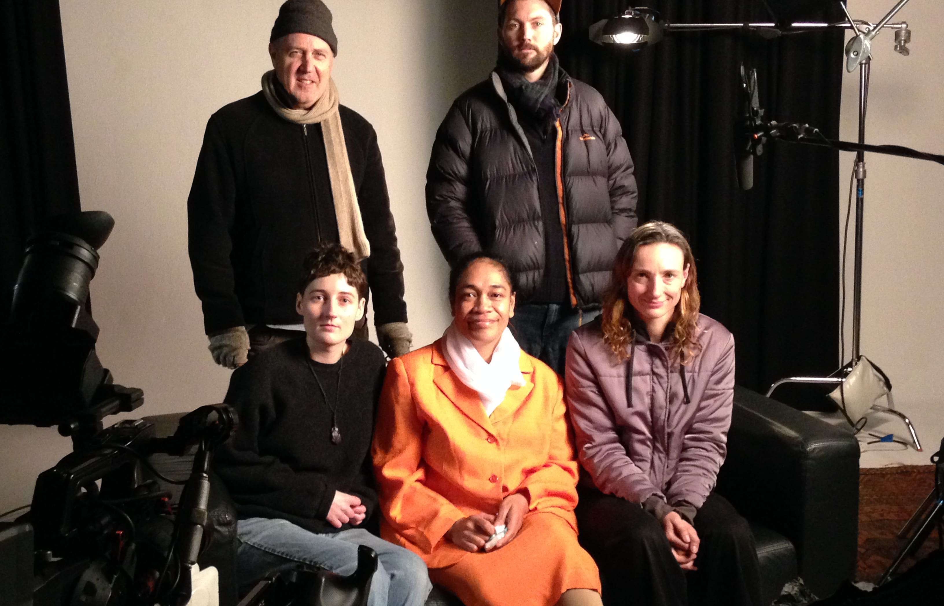 Lavinia, centre, with Kathleen Winter, bottom left, and the Minimum crew.