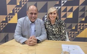 Labour Minister Willie Jackson with Mihingarangi Forbes