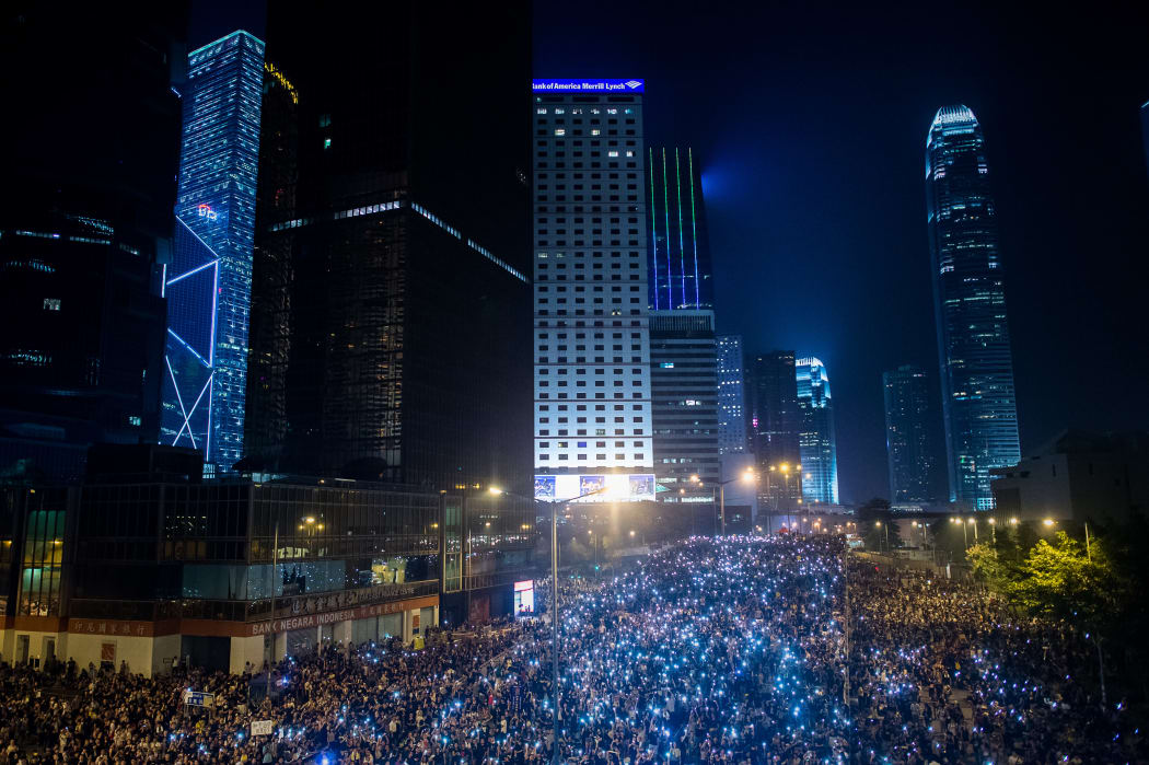 Demonstrators rejected demands to end rallies and numbers in the downtown area swelled.