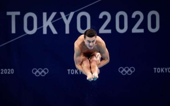 2020 Tokyo Olympic Games Monday - Diving, Tokyo Aquatics Centre, Tokyo, Japan 2/8/2021
Men's 3m springboard - Preliminary
New Zealand's Anton Down-Jenkins competing in the Men's 3m springboard 
Mandatory Credit Â©INPHO/Morgan Treacy