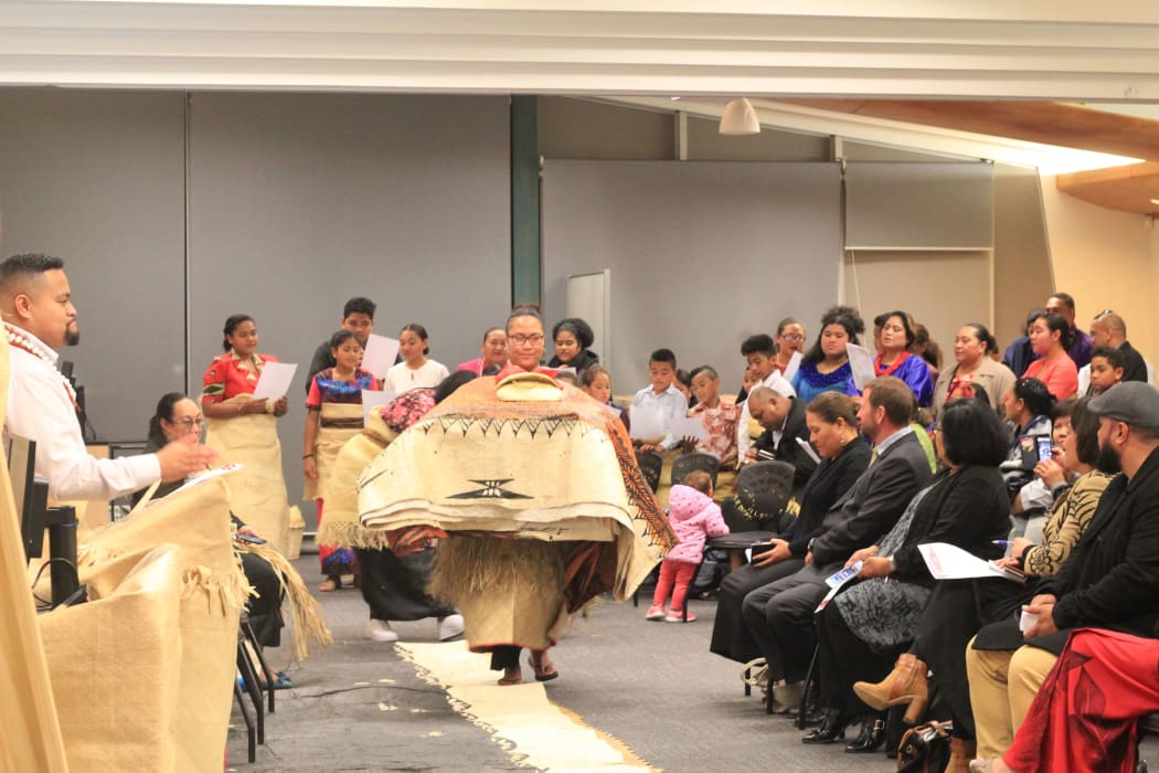 Foaki me'aofa, the presentation of gifts for guests at the Tongan Youth Suicide Prevention Resource launch.