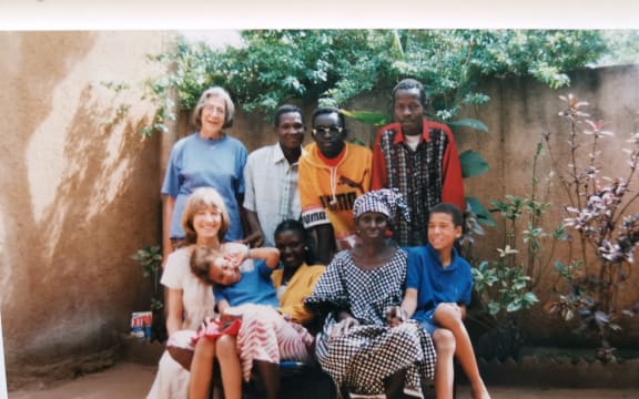 Boubacar, Jenny, their children and extended family in Mali in the 90s