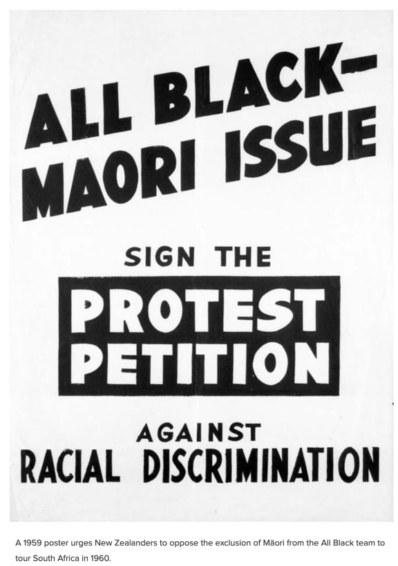 All Black- Maori protest poster