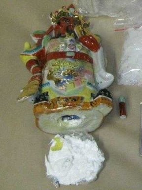 Ceramic statue with $1 million of methamphetamine inside.