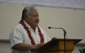 Samoa Prime Minister, Tuilaepa Sailele Malielegaoi, opening the Western and Central Pacific Fisheries Commission